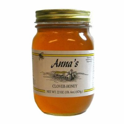 Gourmet Clover Honey, 22 oz Pint Jar - Grade A, Natural, Pure - by Anna's Honey (Pack of 2)