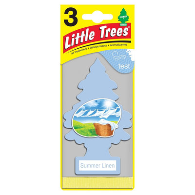Little Trees 3-Pack Air Freshener Summer Linen, Grey
