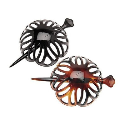 France Luxe Cutout Petal Bun Cover - Black