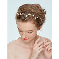FXmimior Bridal Wedding Hair Vine Crystals Rhinestone Leaf Headband Wedding Party Evening Hair Accessories