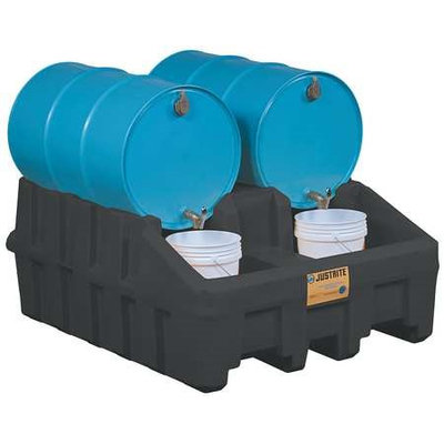 JUSTRITE 28667 Double Drum Base Module, Black
