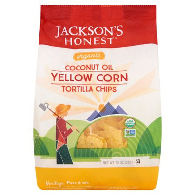 Jackson's Honest Jacksons Honest Chips, Chip Tortilla Yellow Corn Org, 10 Oz (Pack Of 9)