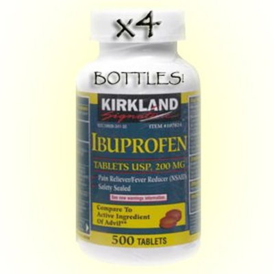 Kirkland Signature Ibuprofen Tablets 200 mg (Pack of 4)