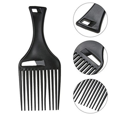 1 Pack Comb Hairbrush Black Resin Anti-static Hair Brush Barber Scalp Massage Combs DIY Salon Styling Tool Combo Pocket Long Round Handle Holder Grand...