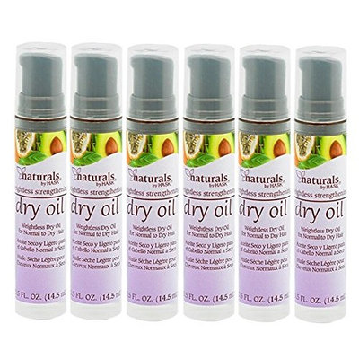 (6 PACK) Naturals By HASK Weightless Dry Oil 0.5oz (Strengthening): Beauty