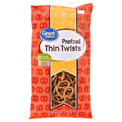 Great Value Pretzel Thin Twists, 16 oz