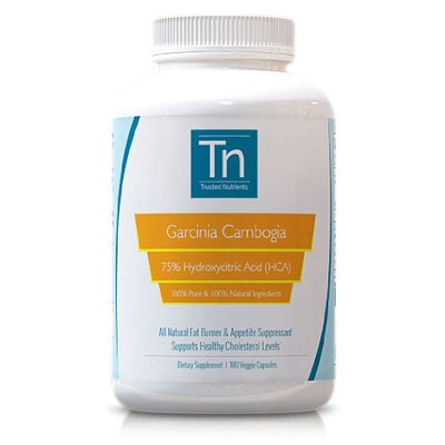 Trusted Nutrients Pure Garcinia Cambogia Extract - 75% HCA with Superior Absorption - Potassium, No Calcium Added. 3 Month Supply - 180 Veggie Caps Non-GMO 1000mg per Serving