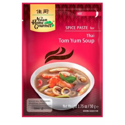 Asian Home Gourmet Thai Tom Yum Soup Mix (Hot), 1.75-Ounce Pouch (Pack of 12)