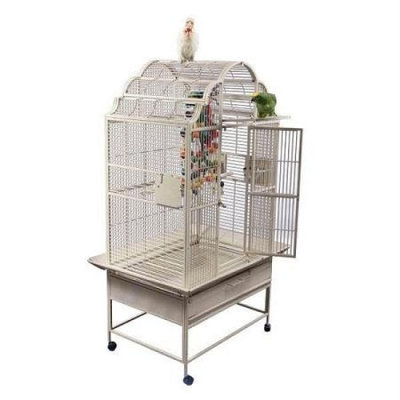A & E Cage GC6-3223 White 32 X 23 In. Opening Victorian Top Cage