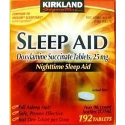 Kirkland Signature Nighttime Sleep Aid (Doxylamine Succinate 25 mg), 192 Tablets