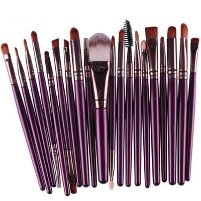 Serzul 20 pcs Makeup Brush Set tools Make-up Toiletry Kit Wool Make Up Brush Set