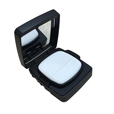 1Set 15ml/0.5oz Air Cushion Powder Puff Box with Mirror and Sponge Puff-DIY BB CC Cream Storage Containers Makeup Case Liquid Foundation Holder Beauty Tool(Black)