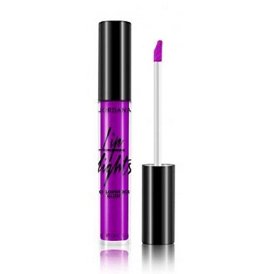 (3 Pack) JORDANA Lip Lights Colorshock Gloss Purple Pop : Beauty