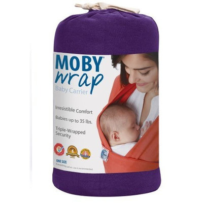 Moby Wrap Baby Carrier for Newborns + Toddlers Soft Baby Sling Baby Wrap, Ideal for Baby Wearing, Breastfeeding, and Keeping Baby Close - Black