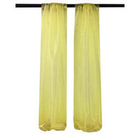 LA Linen DBOrganza58x96-Pk2-LightYellowO99 Mirror Organza Backdrop Light Yellow - 58 x 96 in. - Pack of 2