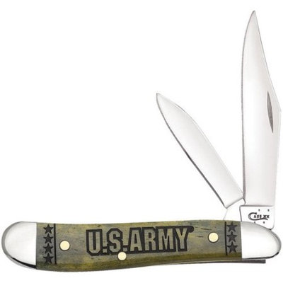 Case Cutlery CA15004 Peanut Olive Green U.S. Army Folding Knife Pocket Folder