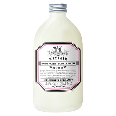 Mayfair Soap Foundry grapefruit bergamot body wash/bubble bath - 16 oz