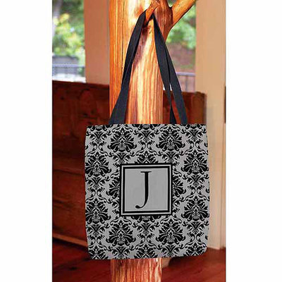 Thumbprintz - Damask Monogram Tote Bag