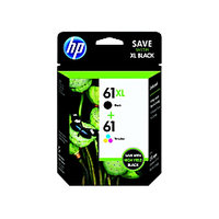HP 61XL/61 Original Ink Cartridge - Black, Tri-color - Inkjet - High/Standard Yield - 480 Pages Black, 165 Pages Tri-color - 2 / Pack