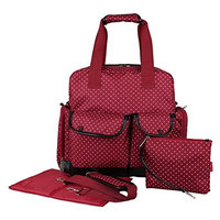 ECOSUSI Diaper Backpack Diaper Bags Baby Bags Large Capacity (Red Flower)