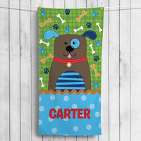 Personalized Cute Puppy Towel