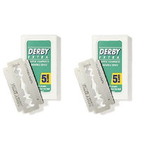 Derby Extra Double Edge Blades, 5 ct. (Pack of 2) + FREE Curad Bandages 8 Ct.