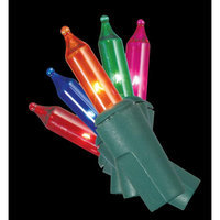 Home Accents Holiday 50 Mini Lights Multi Color 10 ft 2 in Green Wire