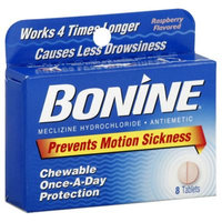 Bonine Chewable Tablets for Motion Sickness, Raspberry, 8 ea