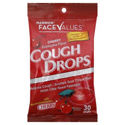 Harmon Face Values 30-Count Cough Drops in Cherry Eucalyptus