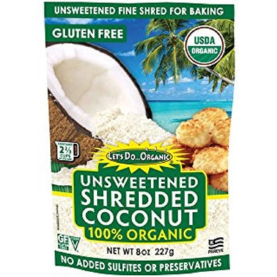 Let's Do Organic Shredded, Unsweetened Coconut, 8-Ounce Packages