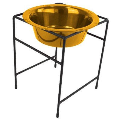 Platinum Pets Single Diner Stand With Rimmed Dog Bowl - 54oz
