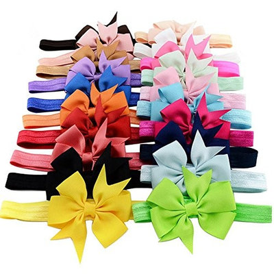 iEFiEL Baby Girls Hairband Head Wear Grosgrain Ribbon Hair Bows Accessories (...