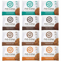 No Cow Protein Cookie, Variety Pack, 12g Plant Based Protein, Low Sugar, Dairy Free, Gluten Free, Vegan, 12 Count