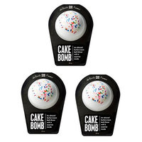 Da Bomb Bath Fizzers 'Cake' Bomb Bath Soak, Almond Buttercream Scent 3.5 oz (PACK OF 3)
