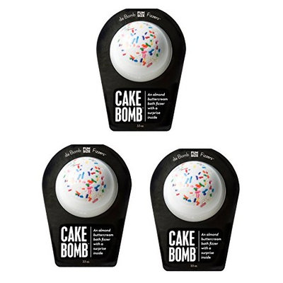 Da Bomb Bath Fizzers 'Cake' Bomb Bath Soak, Almond Buttercream Scent 3.5 oz (PACK OF 3)
