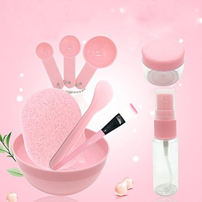 Makeup Tools Set 9 Pcs Makeup Brush Face Mask Bowls Three Size Spoons Spray Makeup Kit by Kaneesha