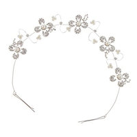 Prettyia Flower Crystal Pearls Bridal Hair Vine Headpiece Wedding Bridal Fancy Dress