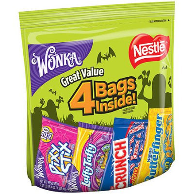 Nestle Wonka Assorted Pixy Stix/Laffy Taffy/Crunch/Butterfinger Candy, 2.84 lb