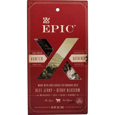 Epic Hunt & Harvest, 100% Grass Fed, Beef Jerky, Berry Blossom Mix, 2.25 ounce (Pack of 8)