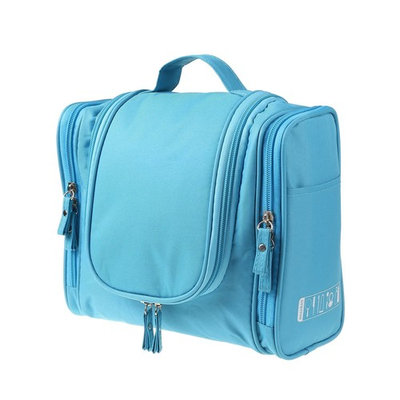 Travel Toiletry Bag Waterproof Dopp Kit Bathroom Storage Organizer with Hanging Hook for Men Women Toiletries and Travel Accessories, Large Capacity (Blue)