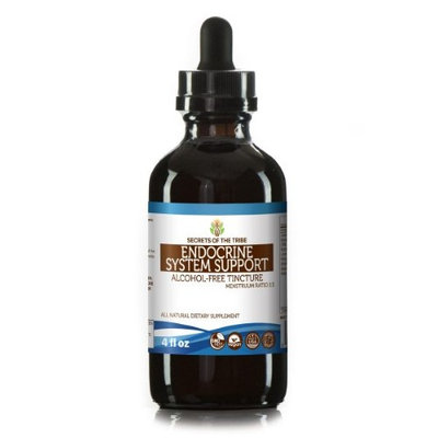 Secrets Of The Tribe Endocrine System Support Tincture Alcohol-FREE Extract, Organic (Borage Flower and Herb(Borago Officinalis), Burdock Root (Arctium Lappa), Licorice Root(Glycyrrhiza Glabra), Stinging Nettle Root(Urtica Dioica), Alfalfa Leaf and Seed (Medicago Sativa), Wild Yam Root(Dioscorea Villosa)) 4 oz