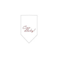 Ahi Ciao Baby Rhinestone Bandana White Large