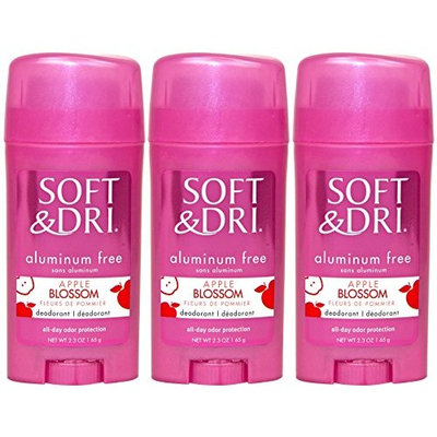Soft & Dri Aluminum Free Deodorant 2.3 oz.- Apple Blossom (previously Sweet Bliss)- 3 pack