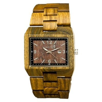 Men's Earth Wood Rhizomes Watch with Eco-Friendly Sustainable Wood Bracelet