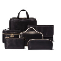 Sonia Kashuk 3pc Compartment Compact Makeup Bag- Black