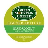 Bundle: SEASONAL FLAVOR! Green Mountain ISLAND COCONUT! K-cups, pack of 12. Seasonal, Limited Edition Flavor! Delicious!