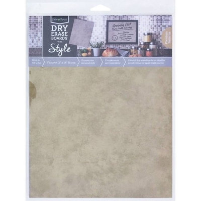 Crescent Cardboard Co Color Notes Dry Erase Board, 11' x 14', Taupe Plaster