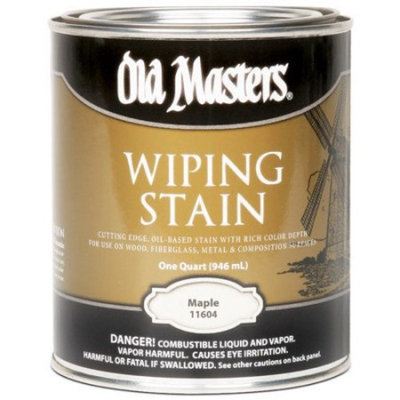 Masters 11616 Oil Based Wiping Stain, 0.5 pt Can, 500 sq-ft/gal, 116 Maple