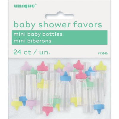 Unique Industries Plastic Mini Baby Bottles 24/Pkg-Assorted