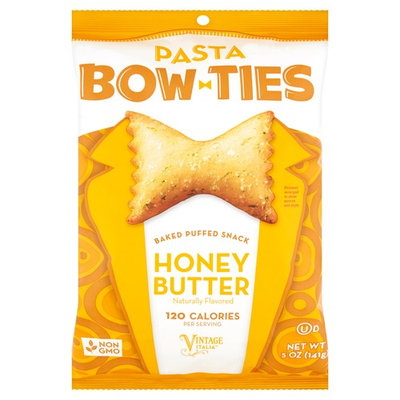 Vintage Italia Bow Ties Pasta Honey Butter Baked Puffed Snack, 5 oz, 12 pack